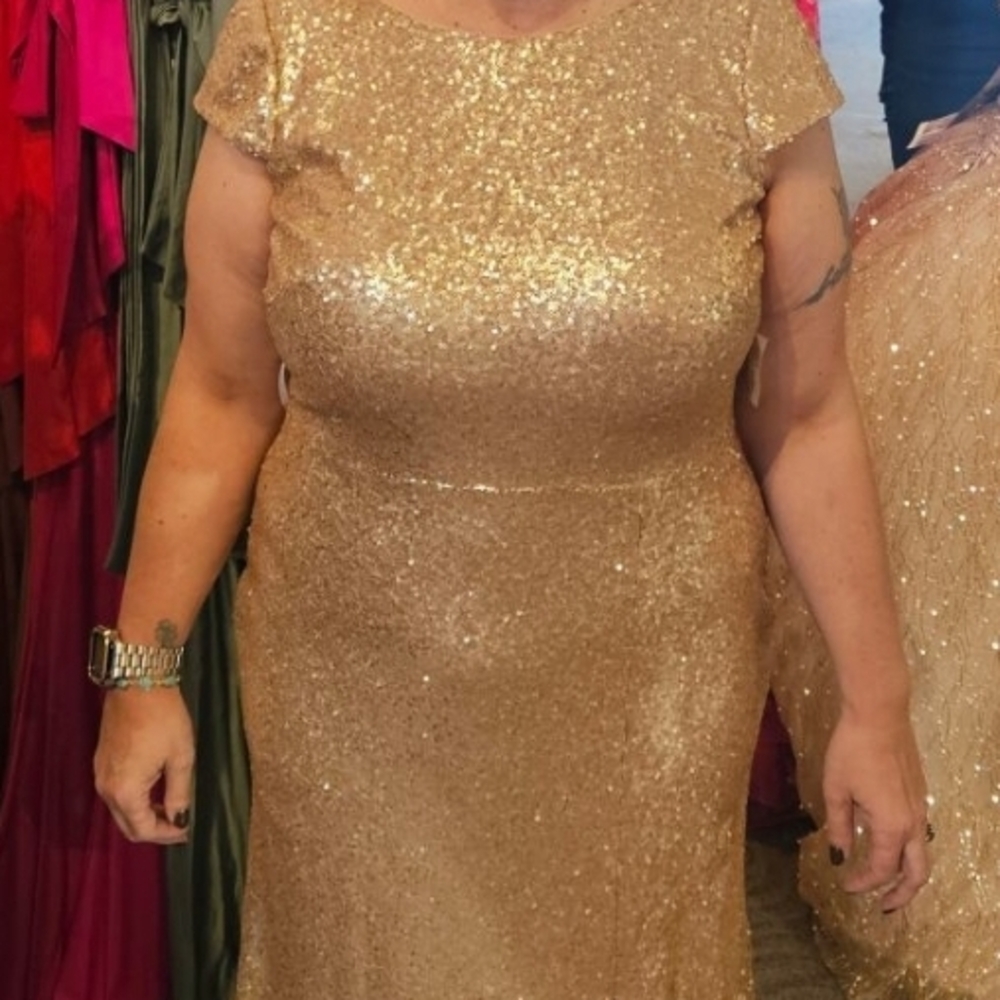 Gold Sequin Dress